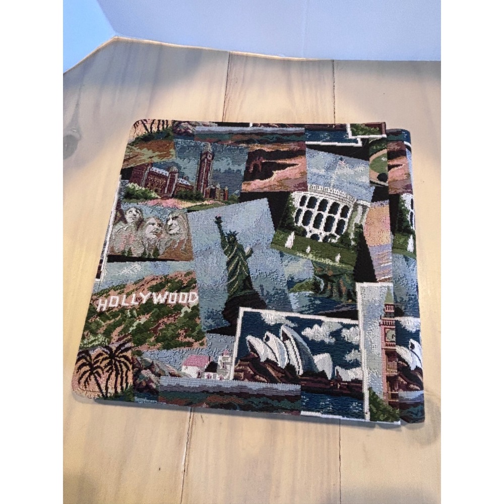 Creative Memories 12x12 Travel Tapestry Scrapbook Album World Landmarks Vintage